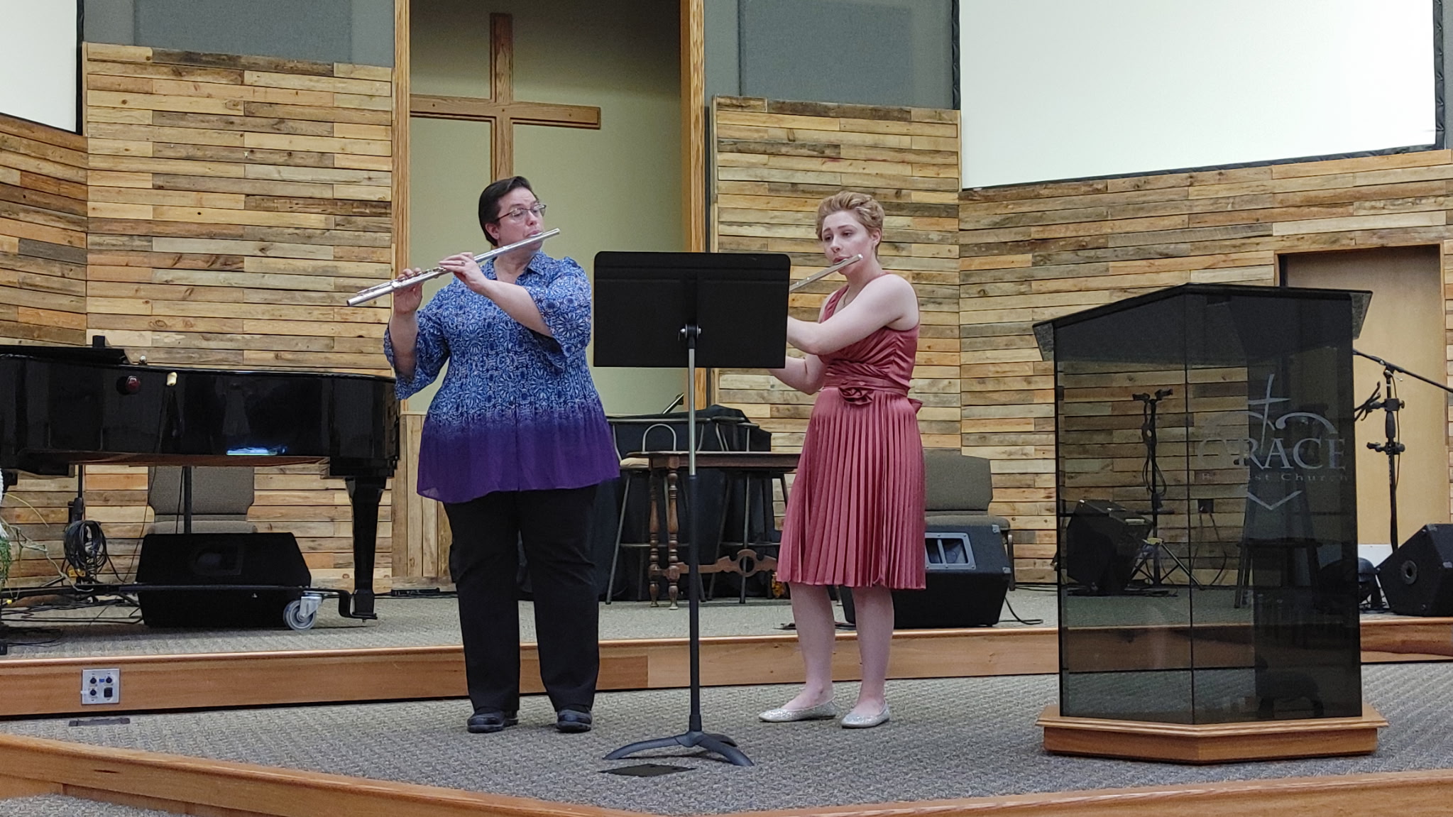 Emma Jeppesen performing at a recital
