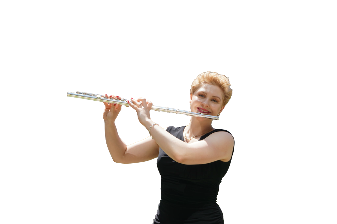 Emma Jeppesen with flute